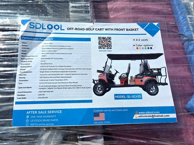 UNASSEMBLED New 2026 6-Passenger Off-Road Electric Golf Cart - SDLOOL - SL-GC42S