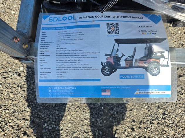 UNASSEMBLED New 2026 6-Passenger Off-Road Electric Golf Cart - SDLOOL - SL-GC42S