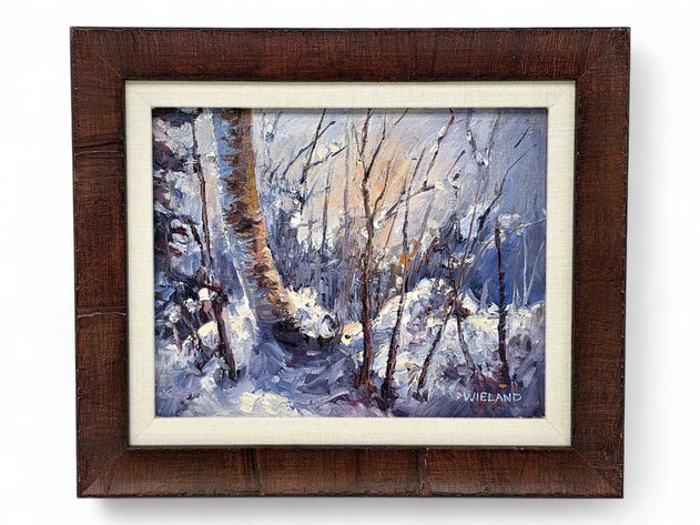 Marianne Wieland Winter Woodland Oil Painting