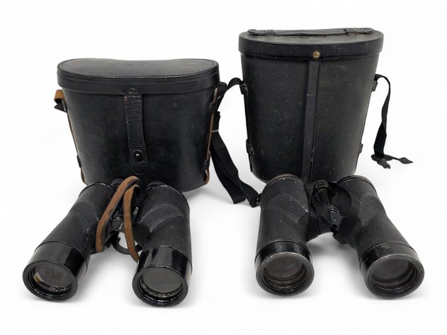 Bausch & Lomb WWII-Era U.S. Navy Binoculars w/ Cases
