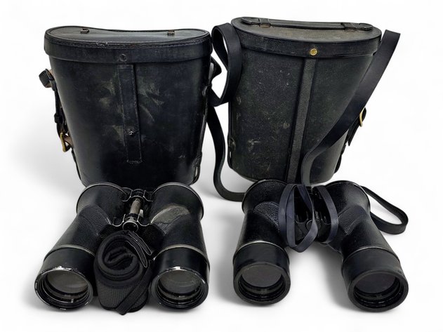 Universal Camera Corp. WWII-Era Bureau of Ships Binoculars w/ Cases