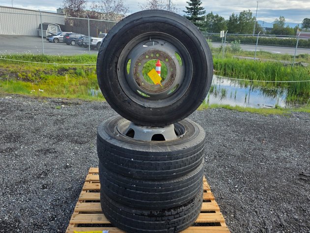 Set of 4 Goodyear G647 RSS Tires w/ Rims