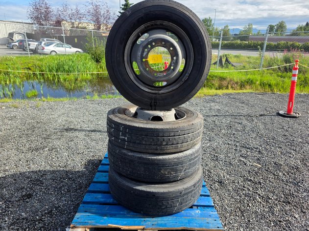 Set of 4 Goodyear G647 RSS Tires w/ Rims