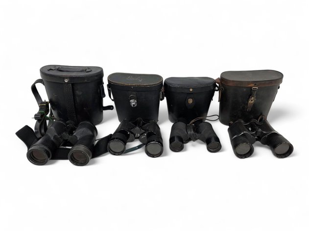 Liner, Carl Zeiss Jena & More Binoculars w/ Leather Cases