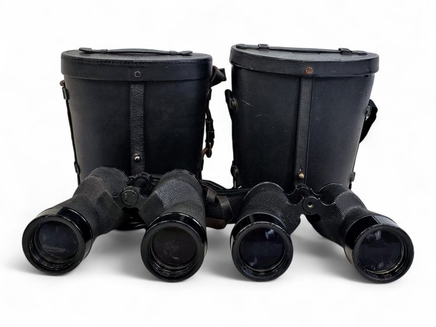 Bausch & Lomb 1942 & 1943 U.S. Navy Binoculars w/ Cases