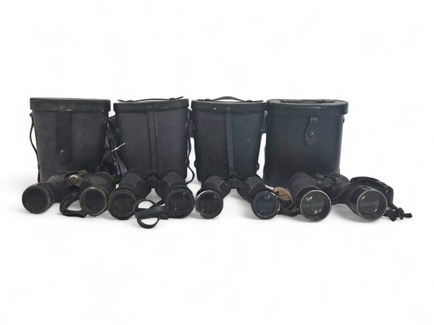 Bausch & Lomb, SARD & More WWII-Era Binoculars w/ Cases