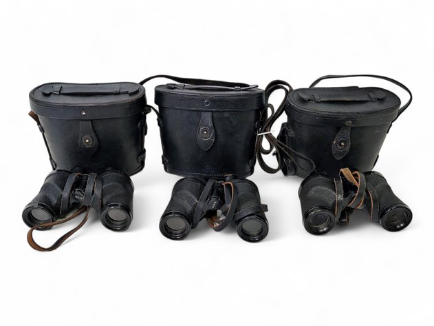 Universal Camera Corp. WWII-Era U.S. Navy BuShips Binoculars w/ Cases