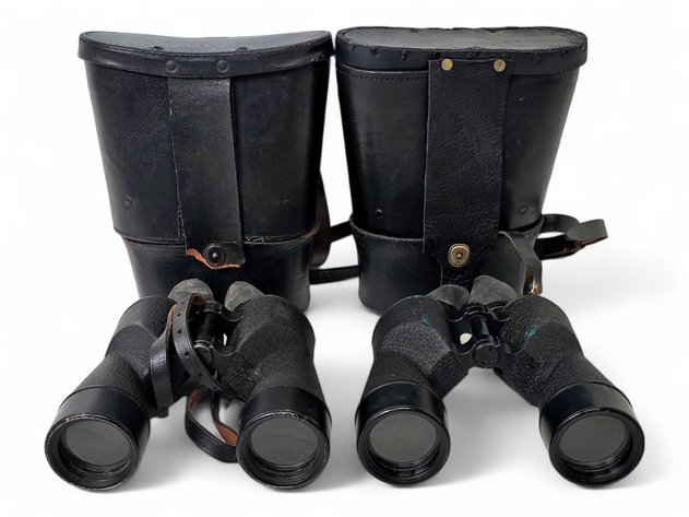 SARD WWII-Era U.S. Navy BuAero Binoculars w/ Cases