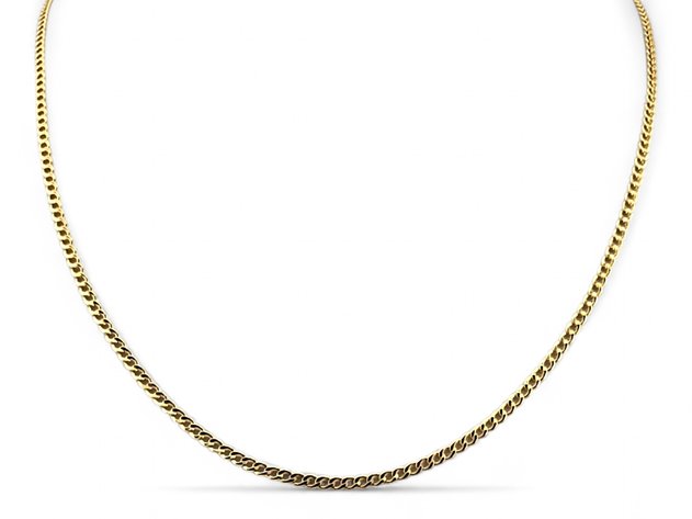 14k Yellow Gold Curb Chain Necklace