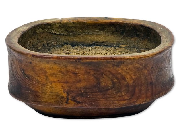 Historic Siberian Yupik Eskimo Block-Carved Wooden Urinal