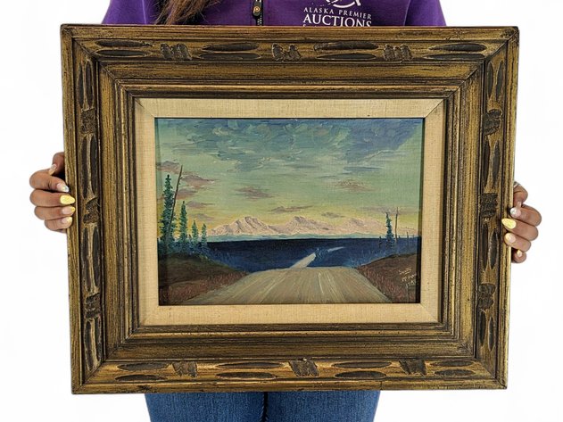 Scott McDaniel Wrangell Range Oil Painting, 1949