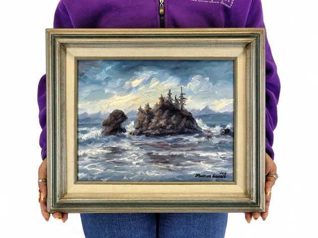 Norman Lowell “Camel Rock – Seldovia” Oil Painting, 1999