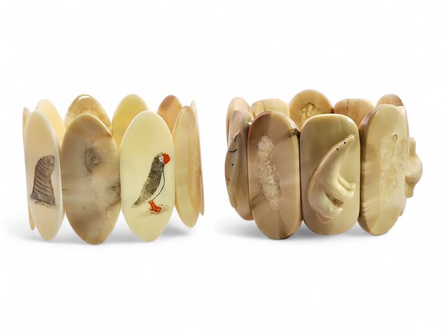 Paul Tiulana & Abner Noyakuk Walrus Tusk Bracelets
