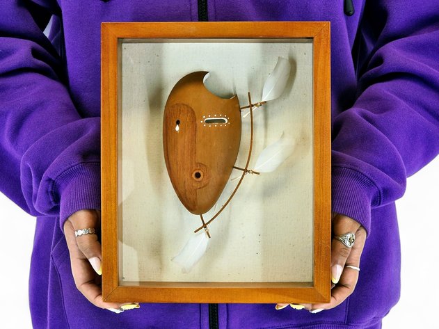 Jack Abraham Carved Wood Spirit Mask, 1996