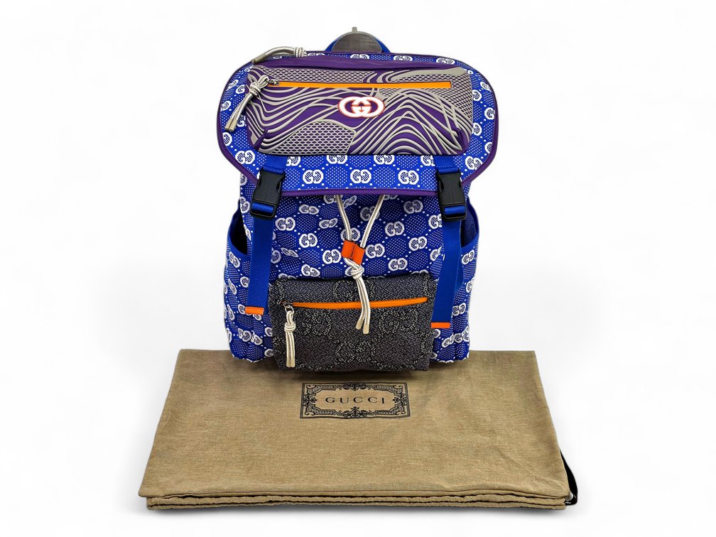 Gucci Multi-Colored & Multi-Patterned Monogrammed Backpack