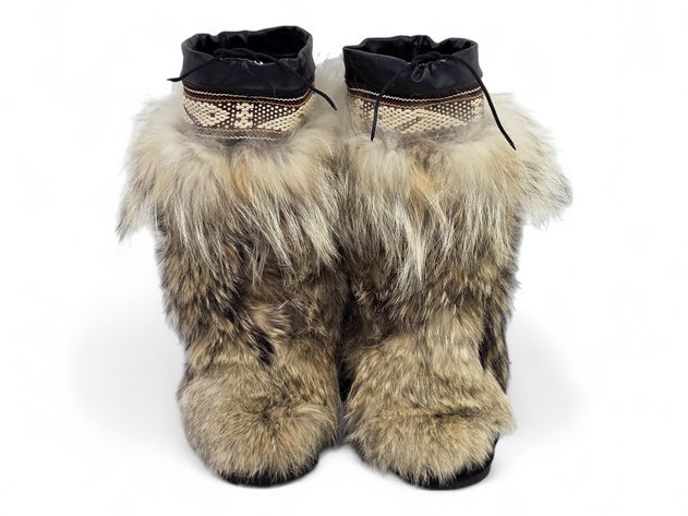 Handcrafted Coyote Fur Mukluks