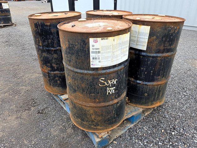 4x Phillips 66 55-Gallon Fluid Drums w/ Super ATF