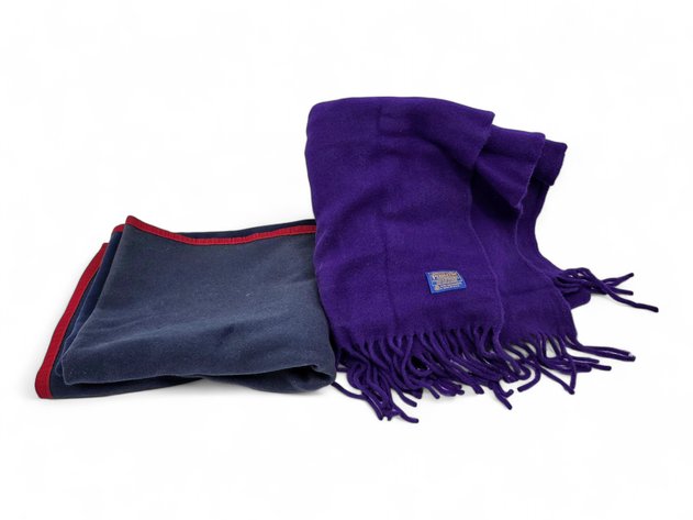 Vintage Stadium Blanket & Pendleton Wool 'Motor Robe Throw' Blanket
