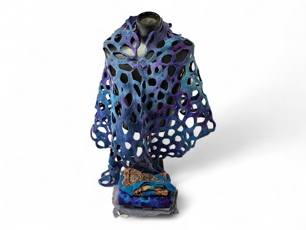 Bubble-Cut Out Wraps & Nuno-Felted Wraps