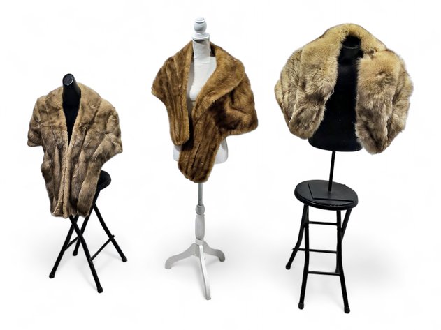 Women's Mink & Fox Fur Shawls