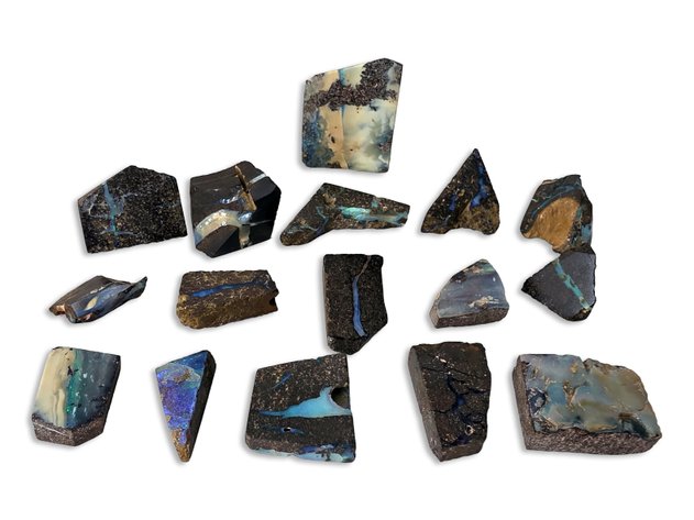 16x Australian Boulder Opal Stones