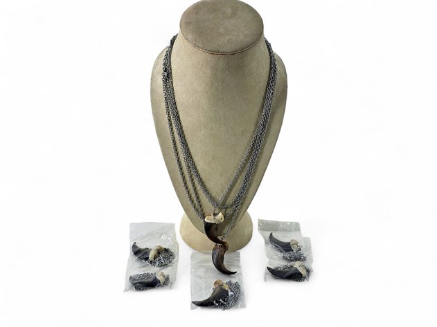 Black Bear Claw Pendant Chain Necklaces & Chains