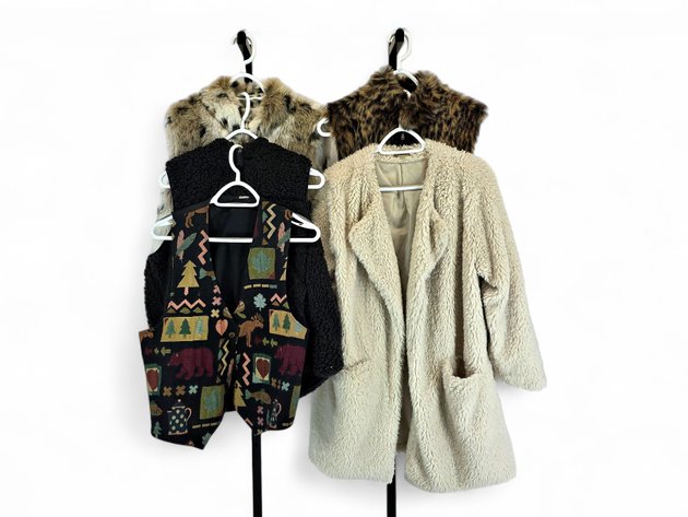 Faux Fur/Shearling Vests & Coat