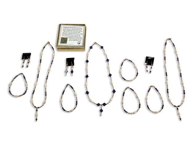 Mammoth Ivory & Lapis & Amethyst Jewelry Sets