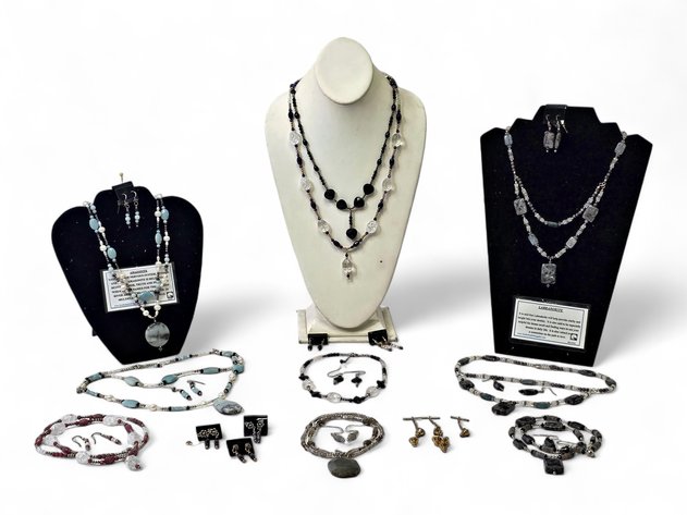 Stone Jewelry Sets, w/Labradorite, Amazonite & More