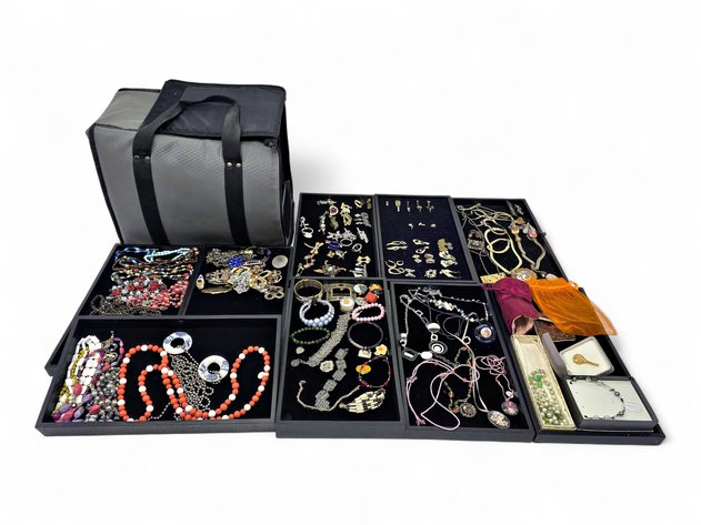 Fashion Jewelry & Travel Case w/Trays