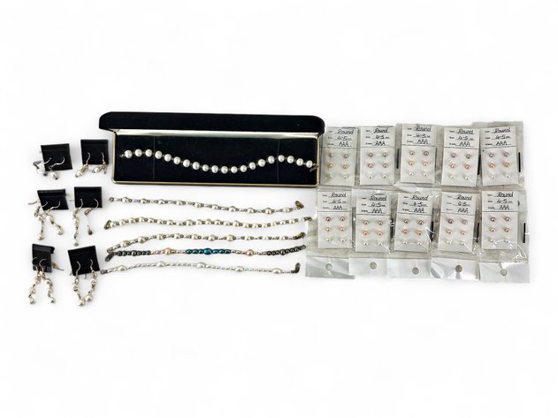 Pearl Bracelets & Earrings