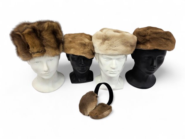 Mink Fur Hats & Ear Muffs