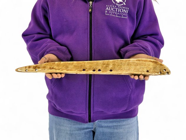 Large Eskimo Walrus Tusk Sled Runner Artifact, 23.25 In.