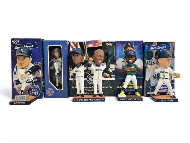Seattle Mariners & Chicago Cubs Baseball Bobbleheads - Jamie Moyer, Kyle Seager, Kyle Hendricks & More
