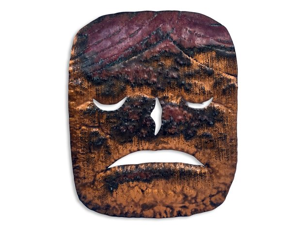 Luhui Whitebear Handcrafted Copper Mask