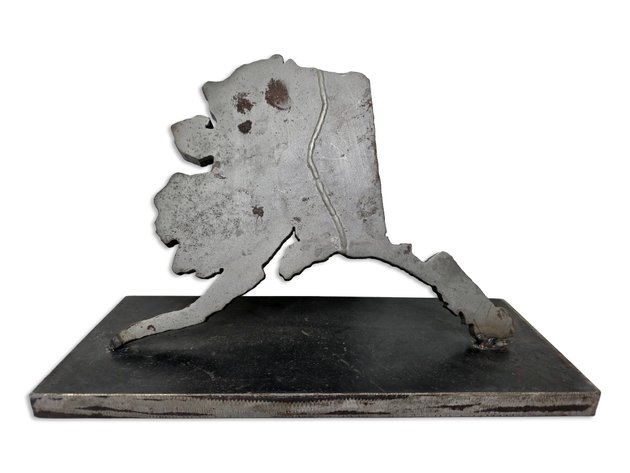 Trans-Alaska Pipeline Metal Sculpture