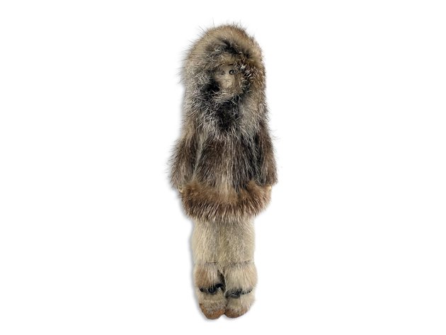 Lillian Kiyutelluk Antler Doll w/ Antler & Sealskin Fur