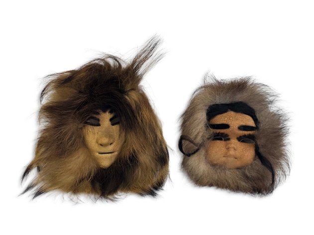 Alaska Native Caribou Skin Masks