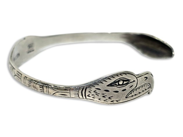 Bill J. Wilson Sterling Silver Formline Cuff Bracelet