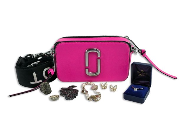 Marc Jacobs Snapshot Purse, Pearl Bracelet & Fashion Jewelry