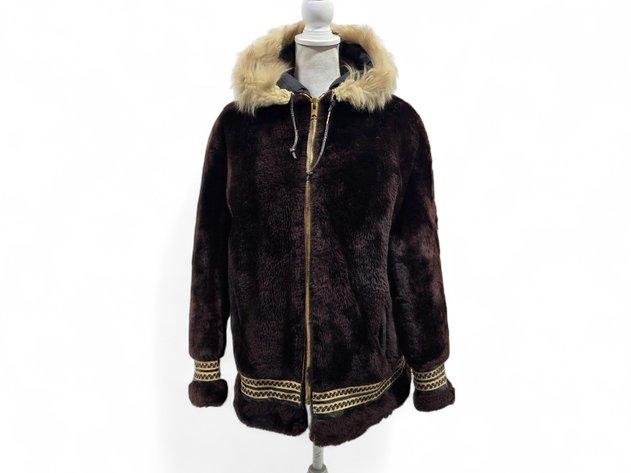 Jonas Brothers of Alaska Brown & White Fur Zippered Parka
