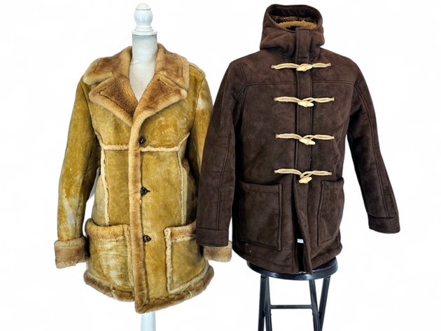Women's Tommy Hilfiger Faux Suede & Sherpa Coat & Shearling Coat