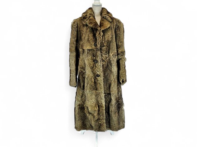 Full-Length Rabbit Fur Coat