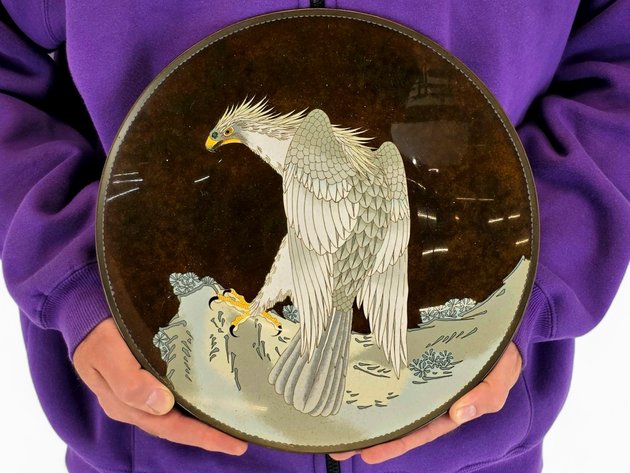 Meiji Japanese Cloisonné Eagle Charger