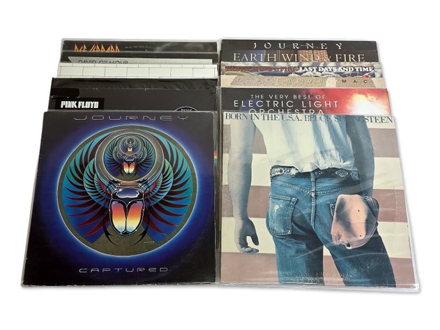 12x Vinyl Records - Earth, Wind & Fire, Def Leppard, Pink Floyd & More