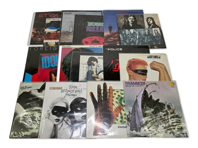 16x Vinyl Records - Styx, The Police, Rush, Foreigner & More