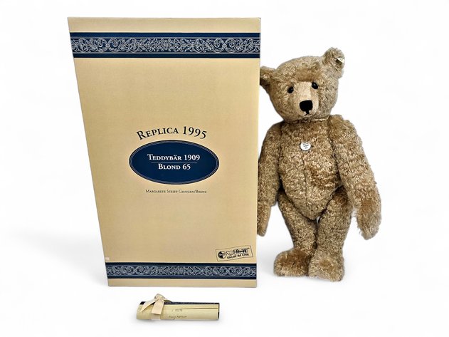 Steiff Teddybär 1909 Blond 65 Replica 406058, c.1995