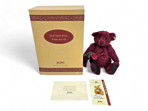 Steiff Dew Drop Rose Dark Red 40 670374, c.1999