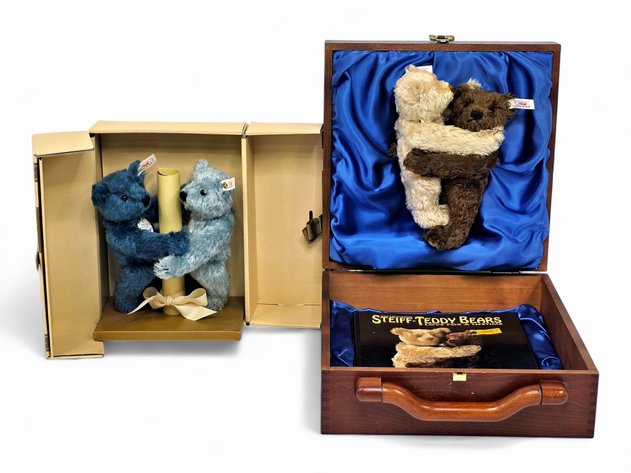 Steiff Forever Friends Blue 23 & Love for a Lifetime Teddy Bear Sets, c.1995-1996