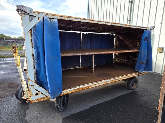 Delta Enclosed Airport Baggage Cart w/ 2 Tiers